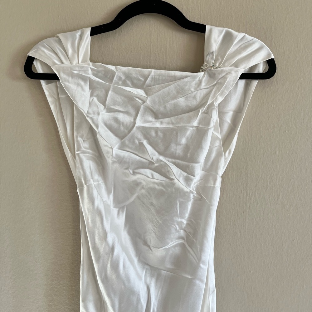 NWOT The Bar Pierre Gown Blanc Size 0 - Picture 12 of 13